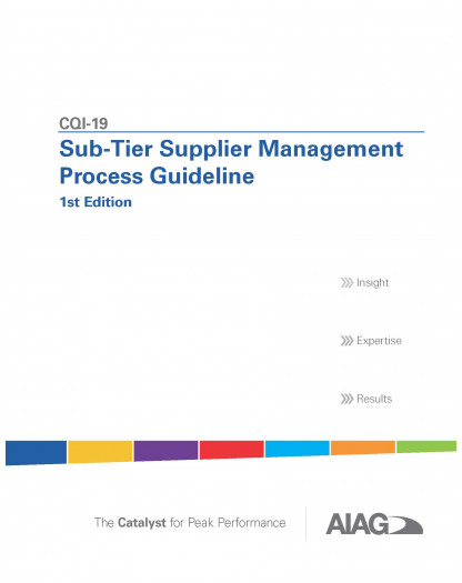 CQI-19 - AIAG Sub-tier Supplier Management Process - Guideline - 1° Edition - English - 978-1-60-534254-2